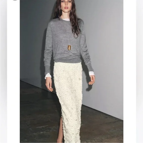 ZARA BEADED MIDI JEWEL SKIRT EMBROIDERED. - Picture 5 of 13